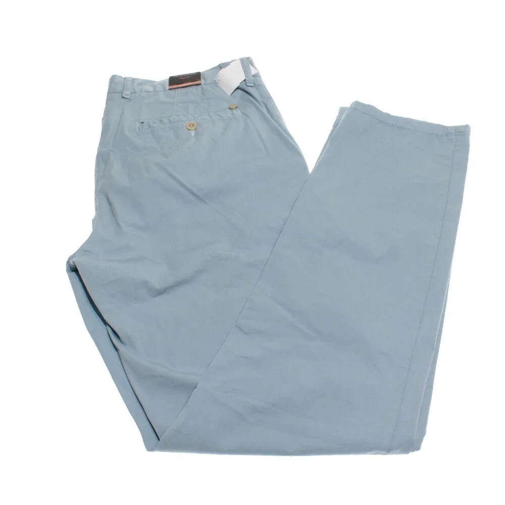 Alberto NWT Chinos / Casual Pants Size 34 US Regular Fit in Blue Cotton Blend